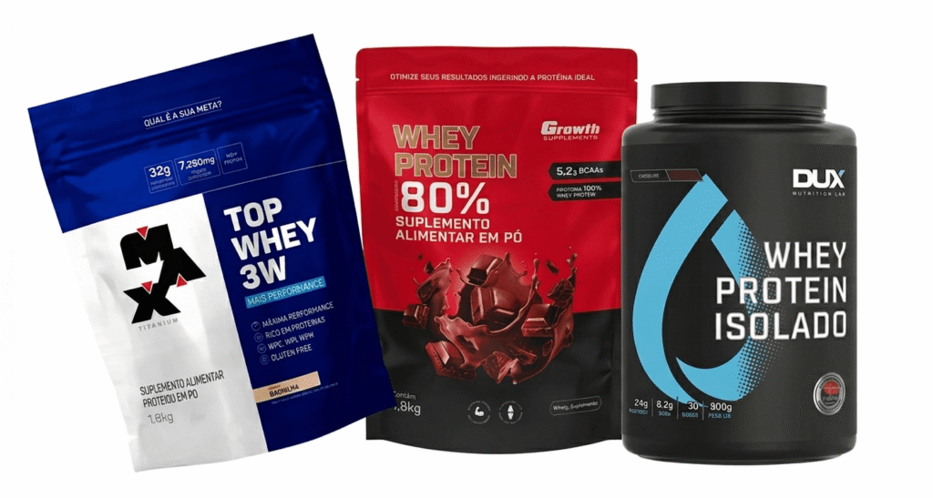 Comparativo de whey protein para ganhar massa muscular em 2026